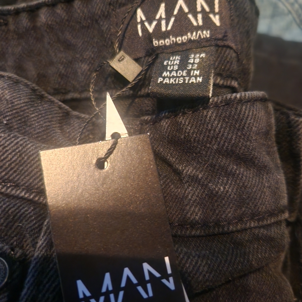 Boohoo Black Baggy Jeans for Men